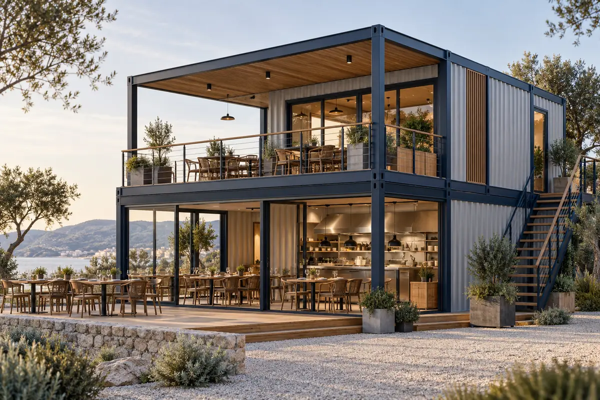 Visualización conceptual de Restaurante, CAIXAS Estructuras