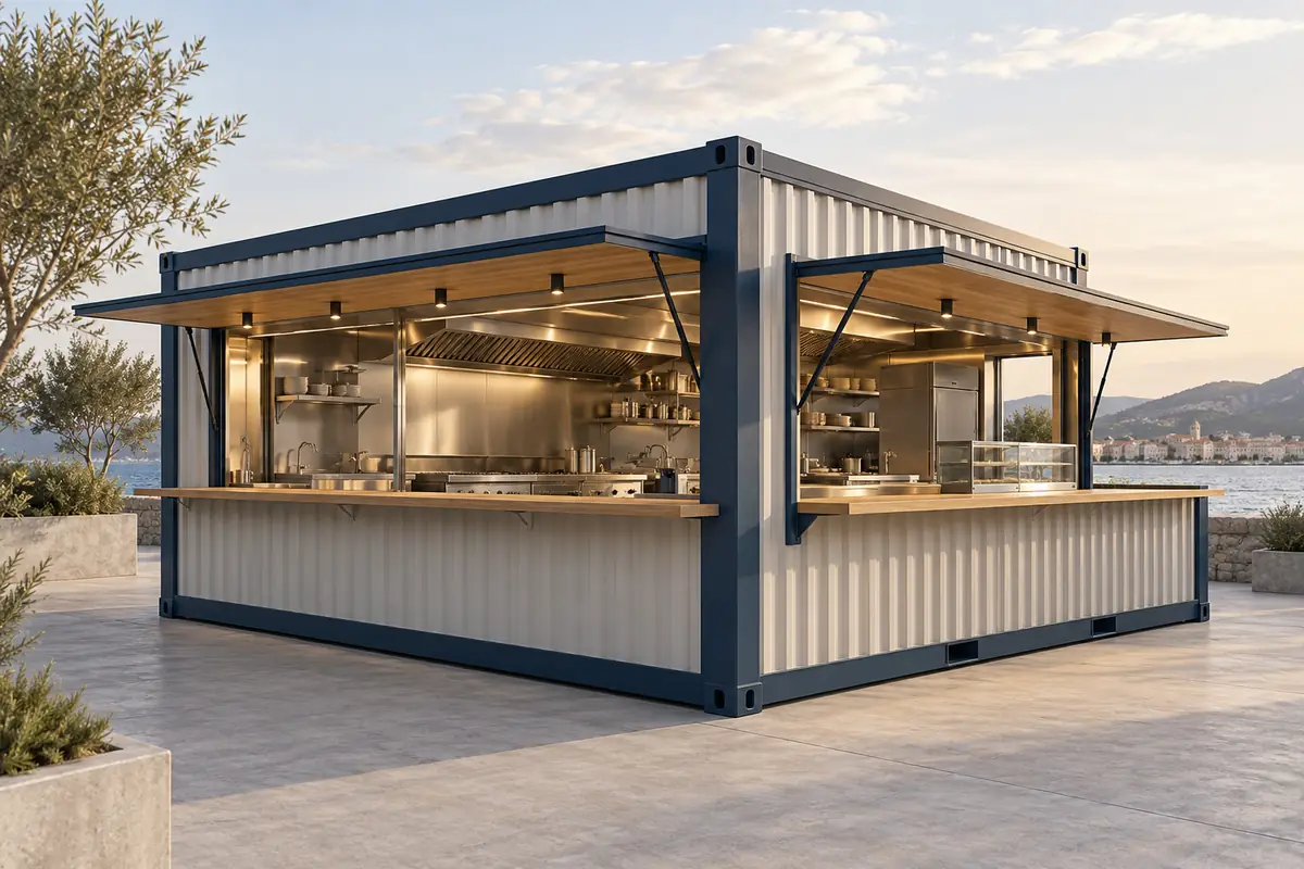 Visualización conceptual de Cocina abierta, CAIXAS Estructuras